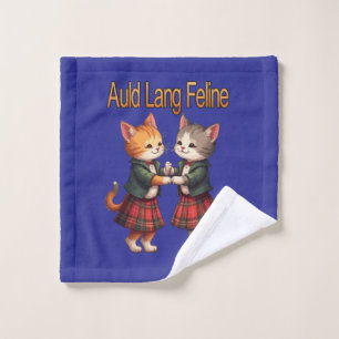 Auld Lang Feline Orange Cats Dancing Ceilidh  Badhandtuch Set