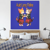 Auld Lang Feline Orange Cats tanzen Ceilidh