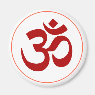 Aum- oder Om-Symbol (Dunkelrote Farbe) Magnet