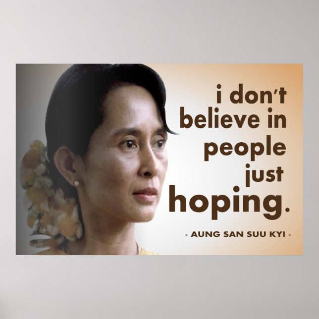 Aung san suu kyi quotes poster (Vorne)
