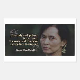 Aung- San Suu Kyiaufkleber Rechteckiger Aufkleber