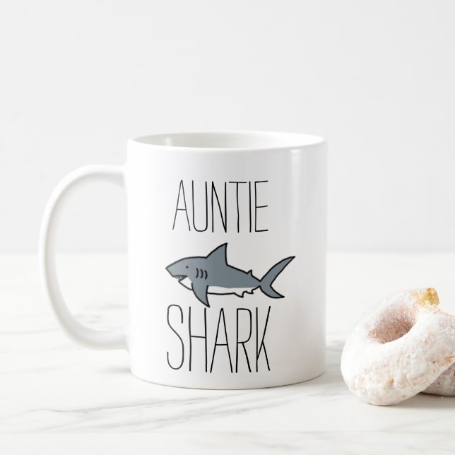 Aunite Haifisch-Tasse Kaffeetasse (Mit Donut)