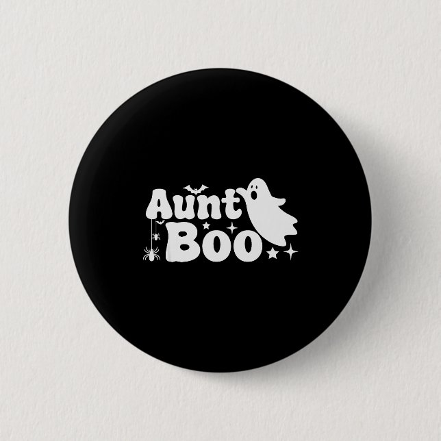 Aunt Boo Funny Ghost Halloween Family Matching  Button (Vorderseite)