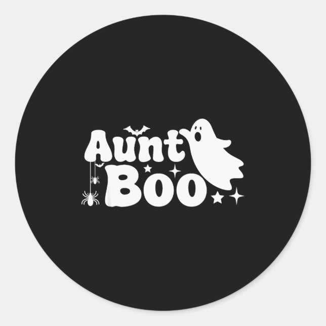 Aunt Boo Funny Ghost Halloween Family Matching  Runder Aufkleber (Vorderseite)