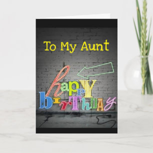 **AUNT** ÉCRIRE EST SUR LA CARTE D'ANNIVERSAIRE DU