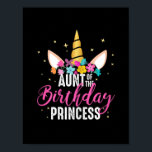 aunt of  birthday princess aunt gift unicorn birth poster<br><div class="desc">FREE MOM HUGS</div>