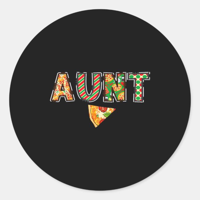 Aunt Zza Birthday Squad Crew Family Matching  Runder Aufkleber (Vorderseite)