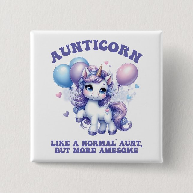 Aunticorn Cool Tante Button (Vorderseite)