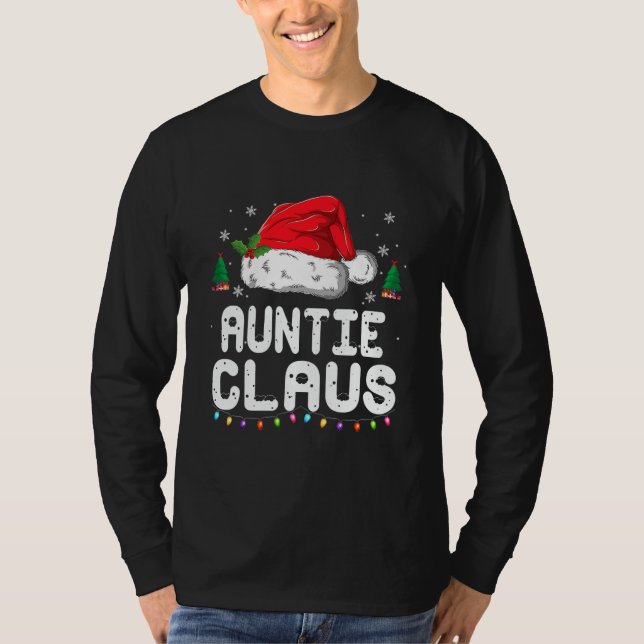 Auntie Claus Shirt Christmas Pajama Family (Vorderseite)