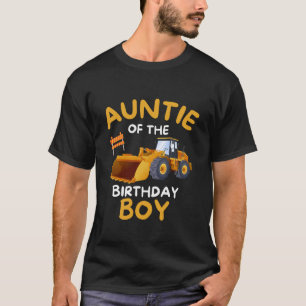 AUNTIE des Geburtstagsjunge Bauwagenfahrers T-Shirt