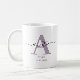 Auntie Elegant Script Monogram Kaffeetasse