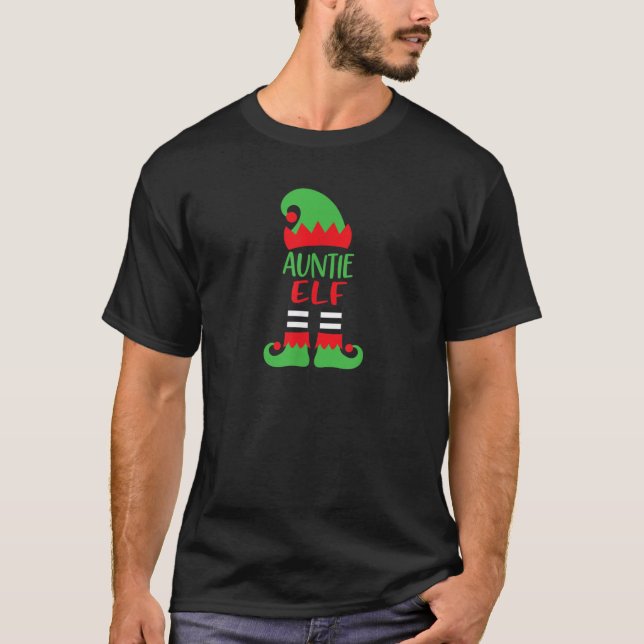 Auntie Elf Festive and Fun  T-Shirt (Vorderseite)