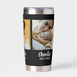 Auntie Established Script Black 3 Photo Thermobecher