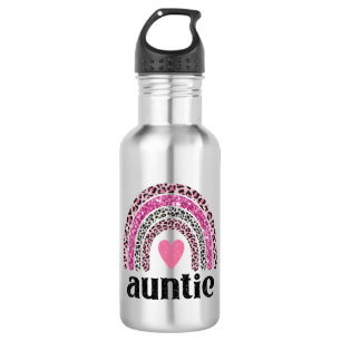 Auntie Leopard Rainbow Edelstahlflasche