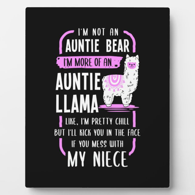 Auntie Llama Fotoplatte (Vorderseite)