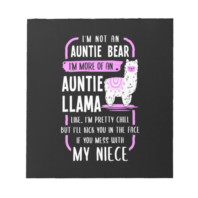 Auntie Llama Notizblock (Vorderseite)
