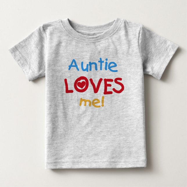 Auntie Loves Me Baby T-shirt (Vorderseite)