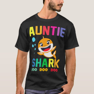 Auntie Shark Auntie Shark Lover Familienmutter Da T-Shirt