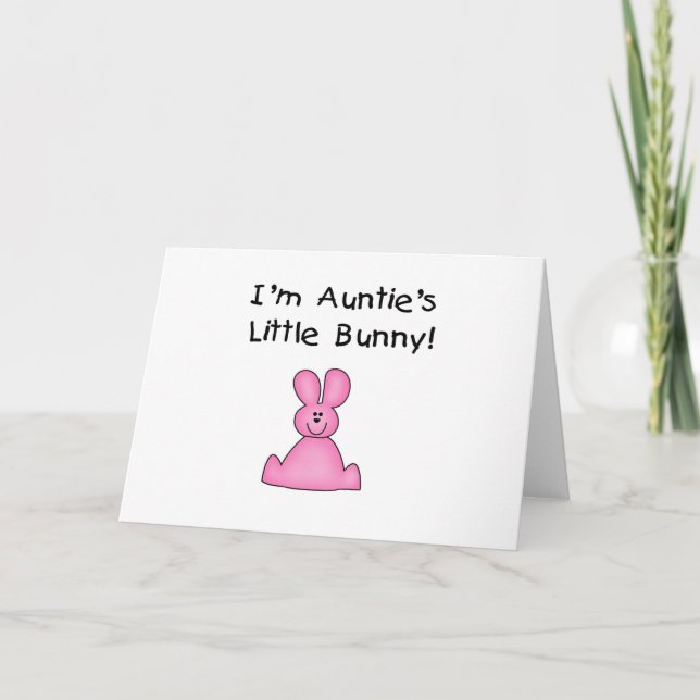 Auntiebunnypink Feiertagskarte (Vorderseite)