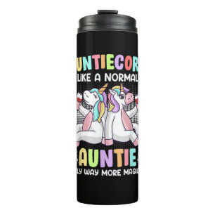 Auntiecorn Tanten Muttertag Einhorn Fan Tanten Thermosbecher