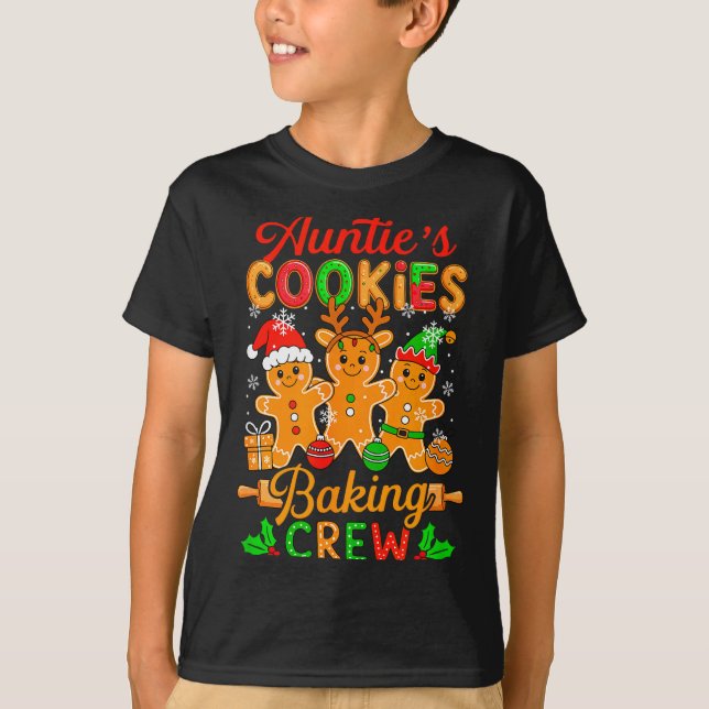 Auntie's Xmas Cookie Baking Crew Funny Baker Ginge T-Shirt (Vorderseite)