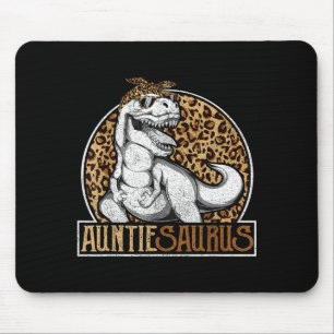 Auntiesaurus Dinosaurie Tante Leopard-Shirt, Mutte Mousepad