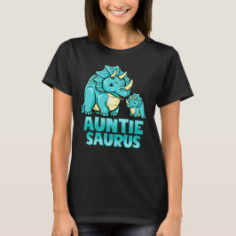 Auntiesaurus Funny Auntie Saurus Dinosaur Graphic T-Shirt