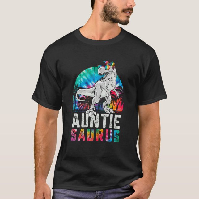 Auntiesaurus Rex Dinosaur Aunt Saurus Family Match T-Shirt (Vorderseite)
