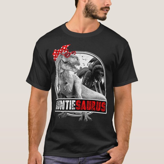 Auntiesaurus Shirt T-Rex Auntie Dinosaur (Vorderseite)