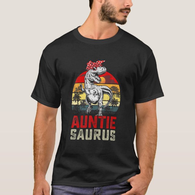 Auntiesaurus T Rex Dinosaur Auntie Saurus Mütter T-Shirt (Vorderseite)