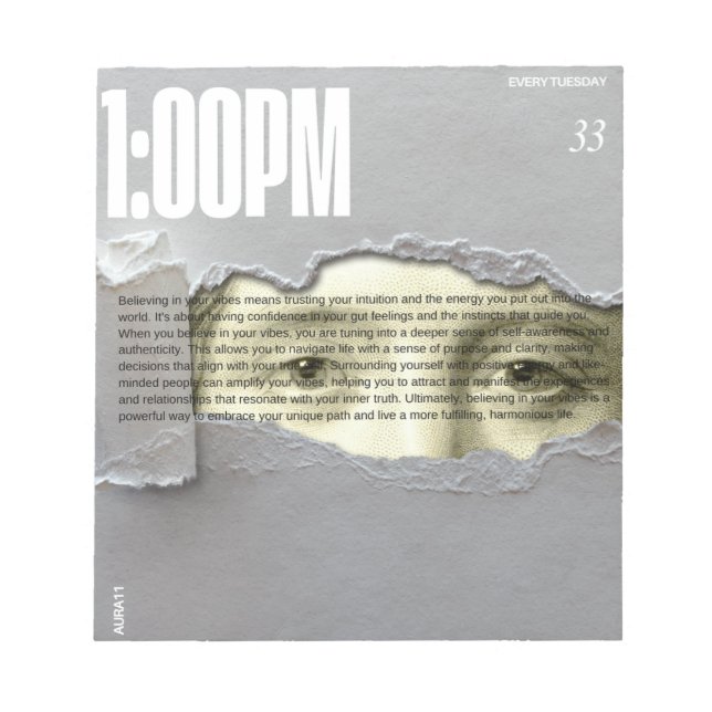 Aura11 croyez en vos blocs-notes pour vibes (Devant)