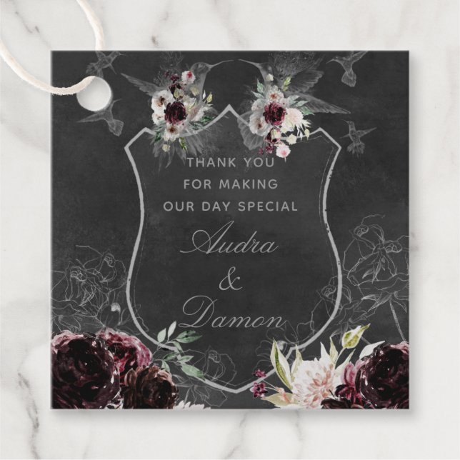 Aura der nächtlichen Gastgeschenk Hochzeit Geschenkanhänger (Vorderseite)