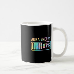 Aura Energie 67 Lustig Sechs Sieben Meme Gen Alpha Kaffeetasse