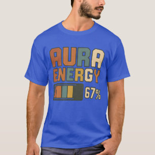 Aura Energie 67 Meme Lustig Gen Alpha Slang Retro T-Shirt