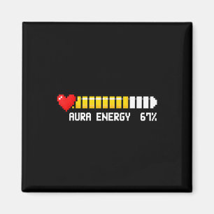 Aura Energie 67 Prozent Meme Gamer Retro Videospie Magnet