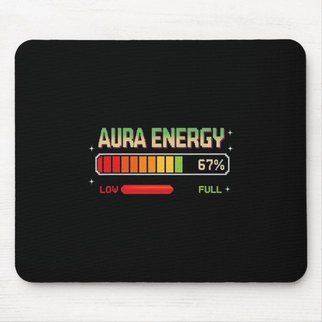 Aura Energie bei 67 Lustig Sechs Sieben Meme Gen A Mousepad (Vorne)