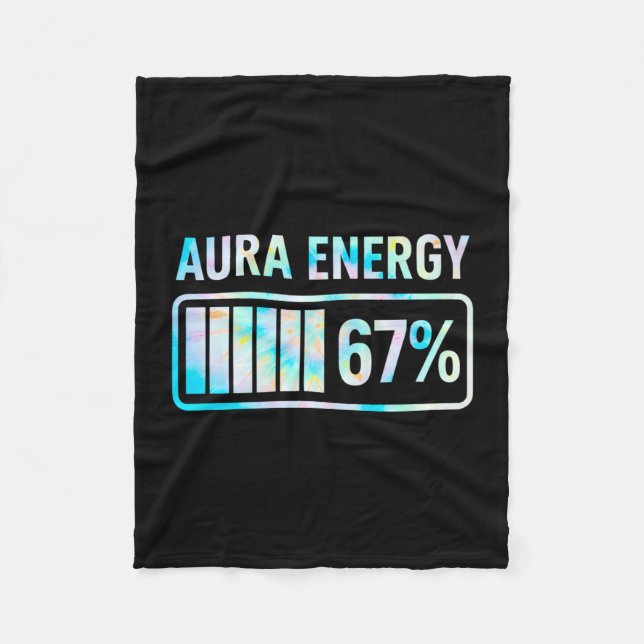 Aura Energy 67 67 Six Seven Meme Fleecedecke (Vorderseite)