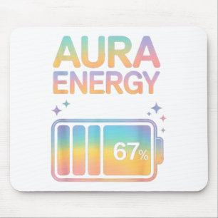 Aura Energy 67 Prozent Batterie-Illustration Mousepad