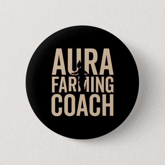Aura Farm Coach Racing Kid Meme Halloween Button (Vorderseite)