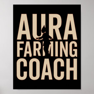 Aura Farm Coach Racing Kid Meme Halloween Poster