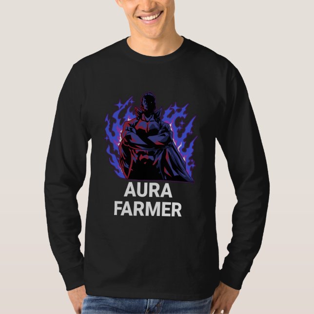 Aura Farmer Cool Anime Super Hero T-Shirt (Vorderseite)