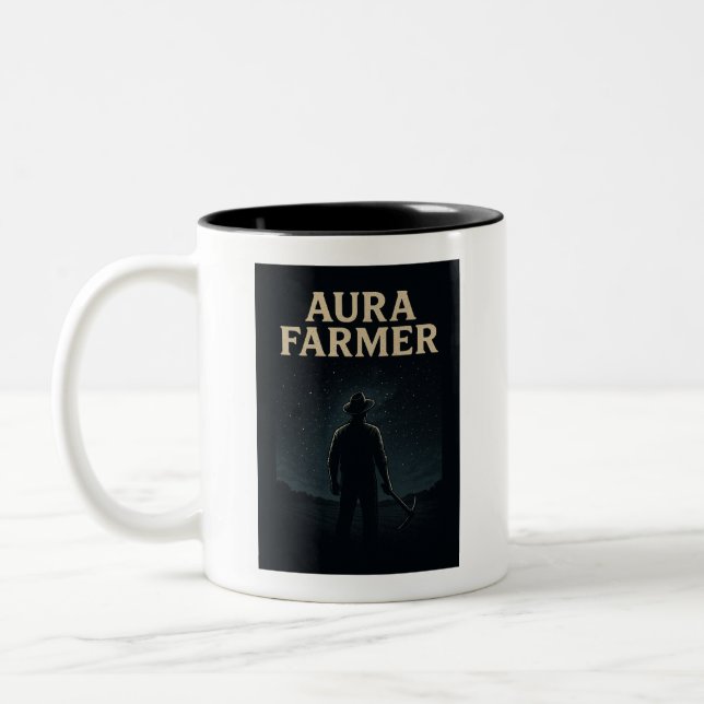 Aura Farmer – The Cosmic Brew Zweifarbige Tasse (Links)