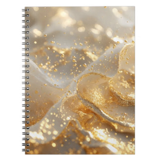 Aura of Gold – White & Gold Luxury Journal Noteboo Notizblock