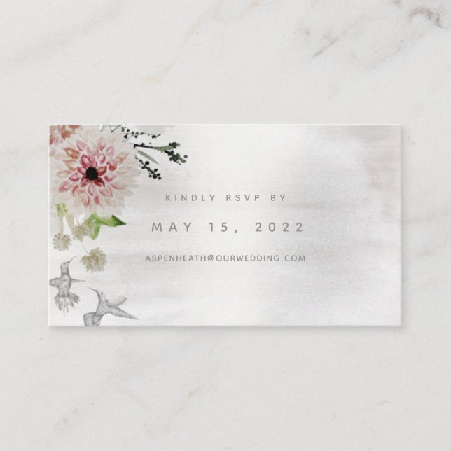 Aura of Nature Wedding Online RSVP Card Visitenkarte (Vorderseite)