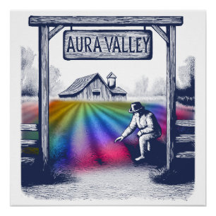 Aura Valley Farm Poster