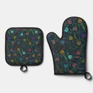 Aurapetal Oriole Ofenhandschuh & Topflappen-Set