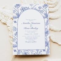AURELIA Chinoiserie Blaue Viktorianische Blumenhoc