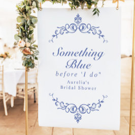 AURELIA Chinoiserie Etwas Blaues Brautparty Poster