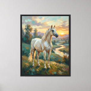 Aurelion – Majestätisches Pferd, feine Kunst-Ölgem Leinwanddruck