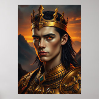 Aurelius the Solar Flame - Epic Golden King Poster